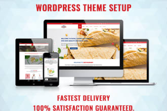 setup and customisation wordpress theme exactly as the demo