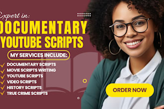 do documentary script, movie script writing, youtube script writer, video script
