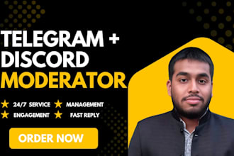 be your telegram moderator and social community manager