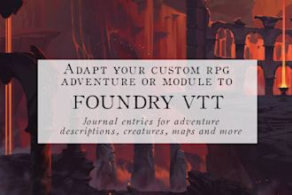 adapt your custom rpg adventure or module to foundry vtt