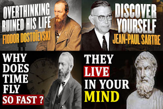 make a philosophy , history youtube thumbnail