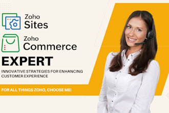 design and redesign zoho sites for your company zoho landing page, zoho commerce