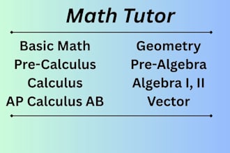 be your math tutor from 1 to 12 grade