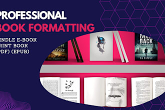 do book formatting, book layout design, kindle ebook format