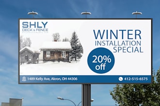 design creative billboard design, roll up, unique billboard and unique banner