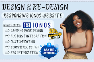 design ionos landing page godaddy and big ecommerce website redesign expert