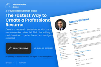 develop saas ai resume generator, cover letter, cv writing generator website