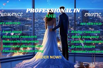 be your ebook writer, romance novel, ebook editor, erotic romance ghostwriter