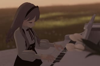 do 3d anime vtuber, vrchat avatar and VR character