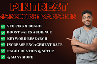 be your social media manager, pinterest content  creator, grow boost sales