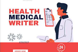write or edit medical, health, nursing, research summary, review article