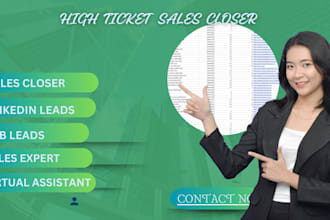 high ticket sales  closer  source leads sales representative sales pitch