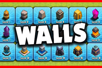 upgrade yo wall townhall to max level cheap fast