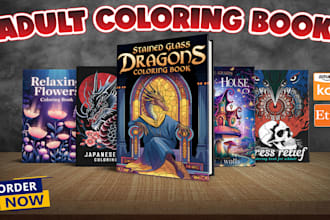 design adult coloring book, adult coloring page activity book for kdp