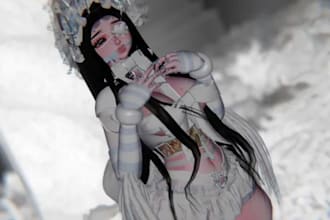 do custom vrchat avatar, VR character, military avatar, 3d vtuber avatar, anime,