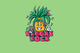 design awesome reggae pineapple logo