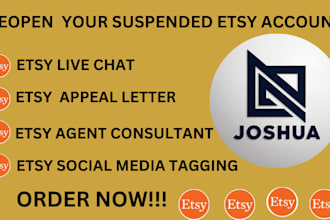 do appeal letter and live chat support to reinstate your suspended etsy account