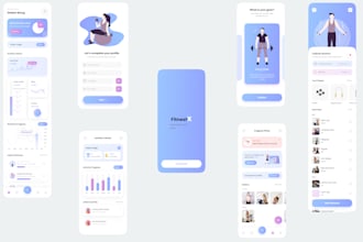 mobile app UI design for android and ios