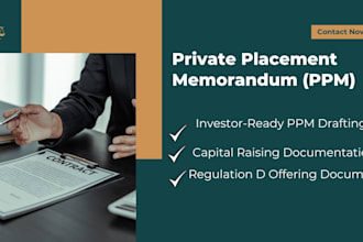 write private placement memorandum for real estate and hedge funds