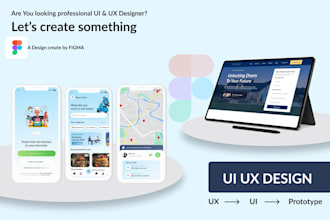 do figma, axure rp website UI UX design or app UI UX design