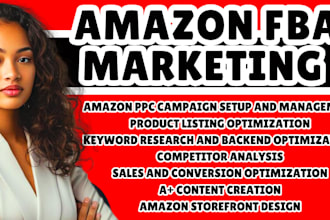 amazon fba marketing amazon fba PPC ads, product listings amazon PPC management