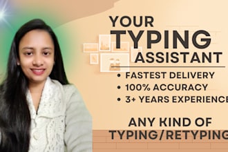 do fast typing, retype handwritten and scanned documents