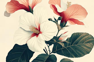 create a beautiful vintage botanical illustration
