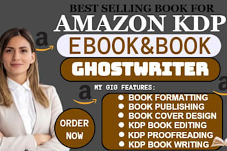 write fiction ebooks, romance,fantasy,mystery,children story ghostwriter