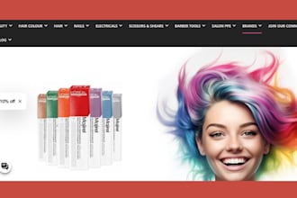 build beauty hair care website for shampoo hair accessories shopify store