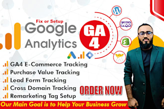 setup google analytics 4, ga4 ecommerce tracking, conversion tracking via GTM