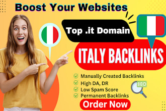 make 100 permanent italy high da dofollow backlinks from italian sites