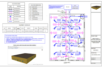 do hvac mechanical design, plumbing, duct design, technical hvac plan drawings