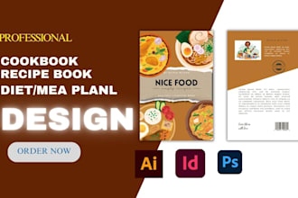 format, design canva cookbook editable recipes card, diet meal plan pdf template