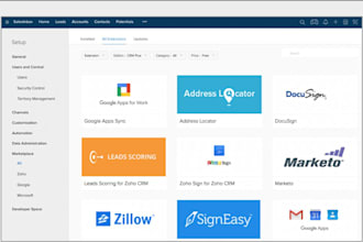 setup hubspot zoho crm