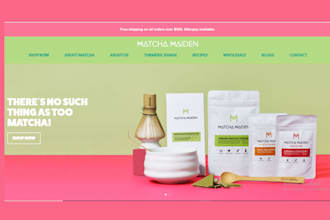 build branded japanese matcha shopify store herbal tea store matcha website