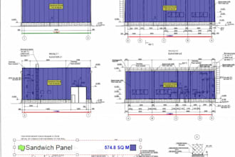 do sandwich panel estimation, materials takeoff with costing