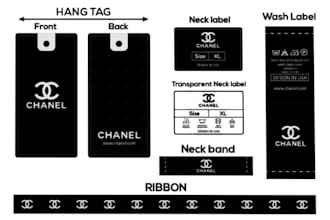 design clothing labels, shirt tag, hang tag and neck tag