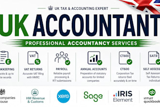 do UK bookkeeping, accounting, vat returns, and ct600