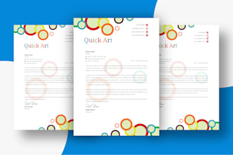 design unique and creative letterhead in editable ms word format