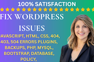 fix wordpress errors, woocommerce bugs, critical issues, and elementor problems