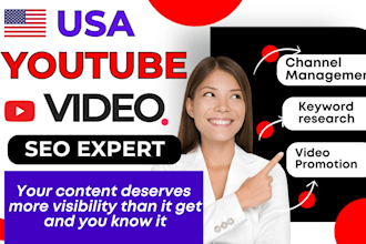 usa youtube promotion, channel SEO expert for video ranking and optimization