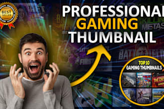 design professional youtube gaming thumbnails