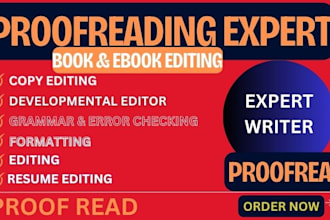 edit, proofread your resume, ebook, novel, web content, social media content