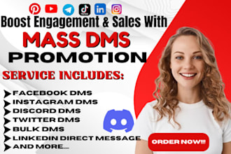 do discord server promotion facebook twitter linkedin direct message