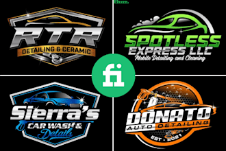 do create automotive logo, detailing, car wash, racing, autocare, racing num