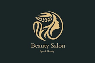 design modern cosmetics beauty salon logo