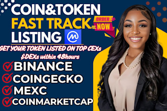 token listing coin listing on coinmarketcap coingecko dexs cexs marketing