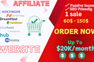 professional hosting affiliate website for passive income