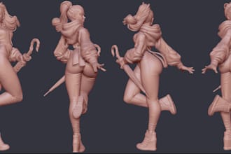 model 3d printable character sculpt 3d miniature dnd action figure 3d printing