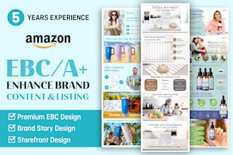do professional amazon ebc design, a plus content, premium ebc